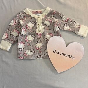 Juicy Couture - Striped Cream and Pink Kids Top